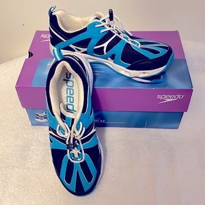 NWT Speedo Hydro Comfort 4.0 Water Shoes Black/Hawaiian Blue Women’s Size 8